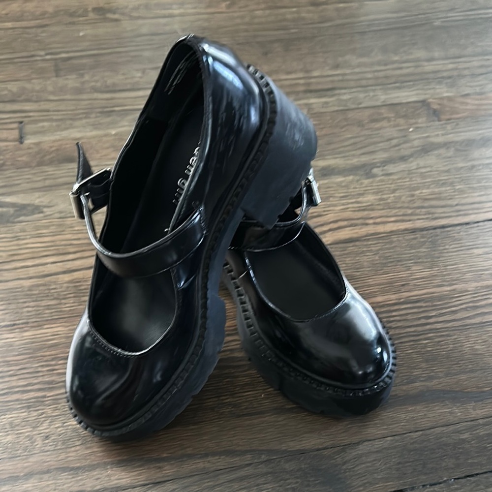 Black Platform Mary Jane Shoes